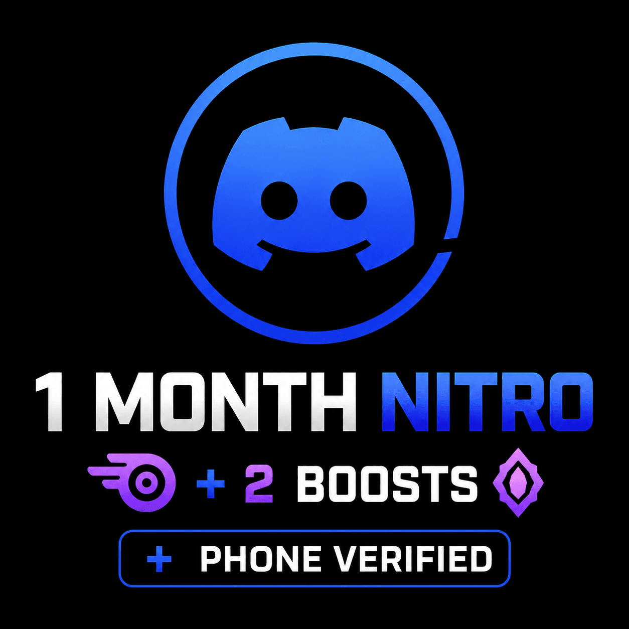 1 Month Nitro + 2 Boosts + Phone Verified — image 1