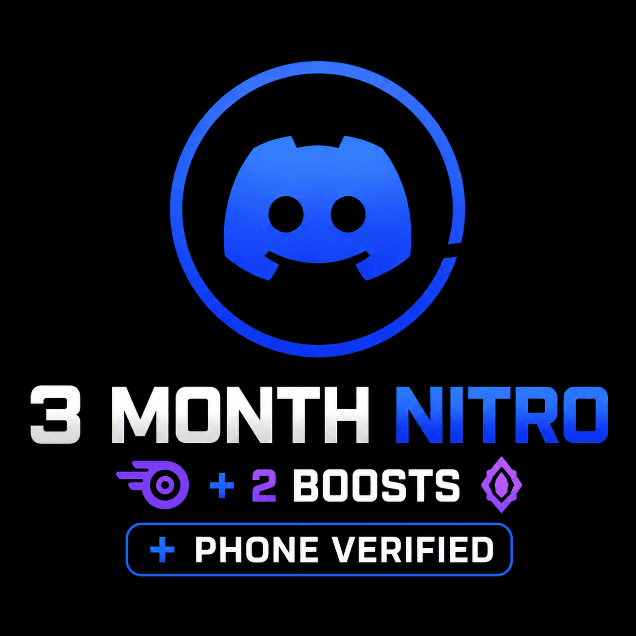3 Month Nitro + 2 Boosts + Phone Verified — image 1